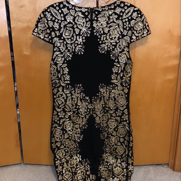 Mini black/gold embellished Jovani dress - Picture 6 of 12